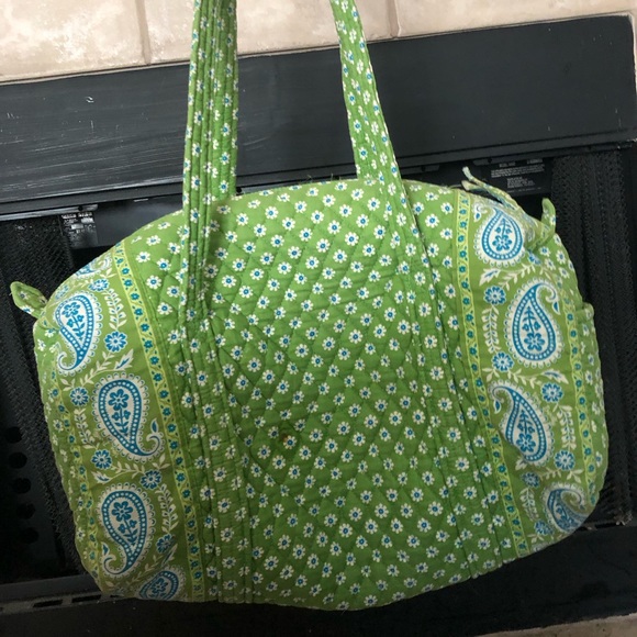 Vera Bradley Green Daisy Small Duffle Bag - Picture 3 of 4
